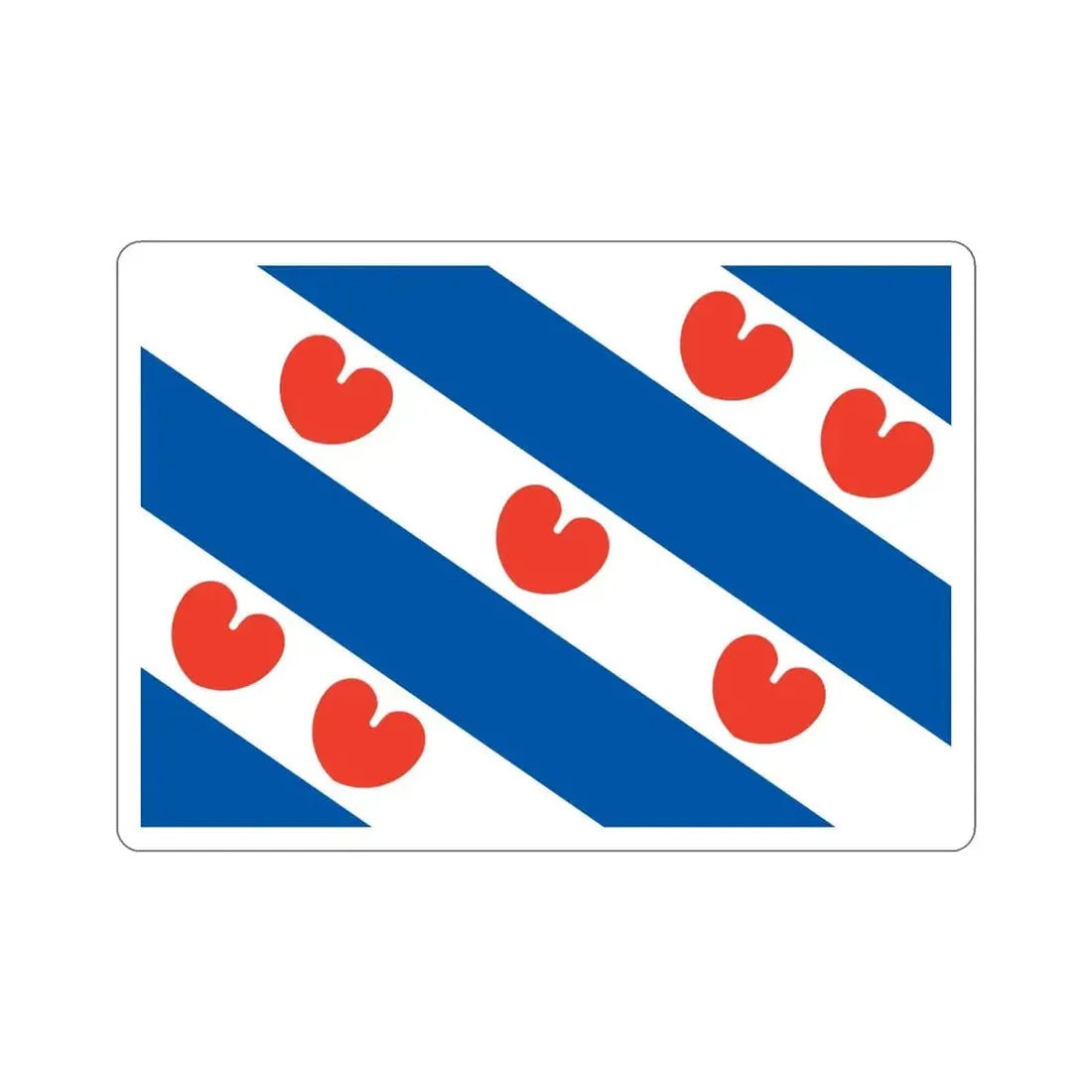 Flag of Friesland Netherlands STICKER Vinyl Die-Cut Decal - The Sticker Space