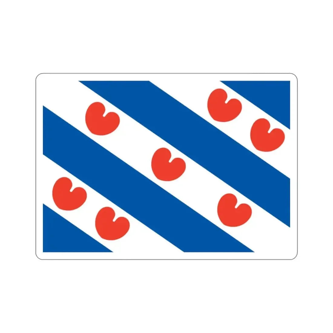 Flag of Friesland Netherlands STICKER Vinyl Die-Cut Decal - The Sticker Space