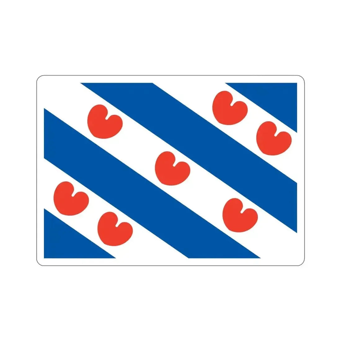 Flag of Friesland Netherlands STICKER Vinyl Die-Cut Decal - The Sticker Space