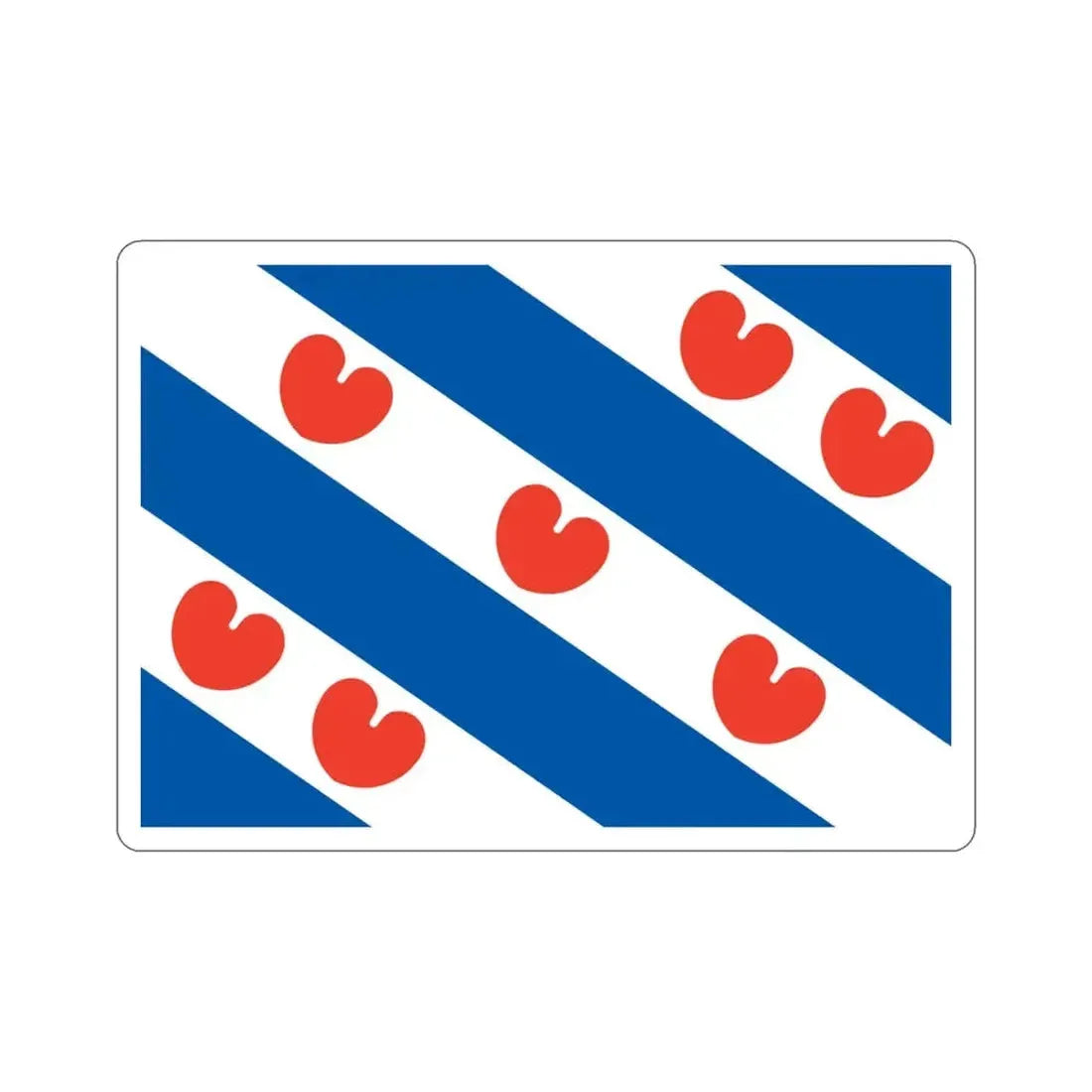 Flag of Friesland Netherlands STICKER Vinyl Die-Cut Decal - The Sticker Space