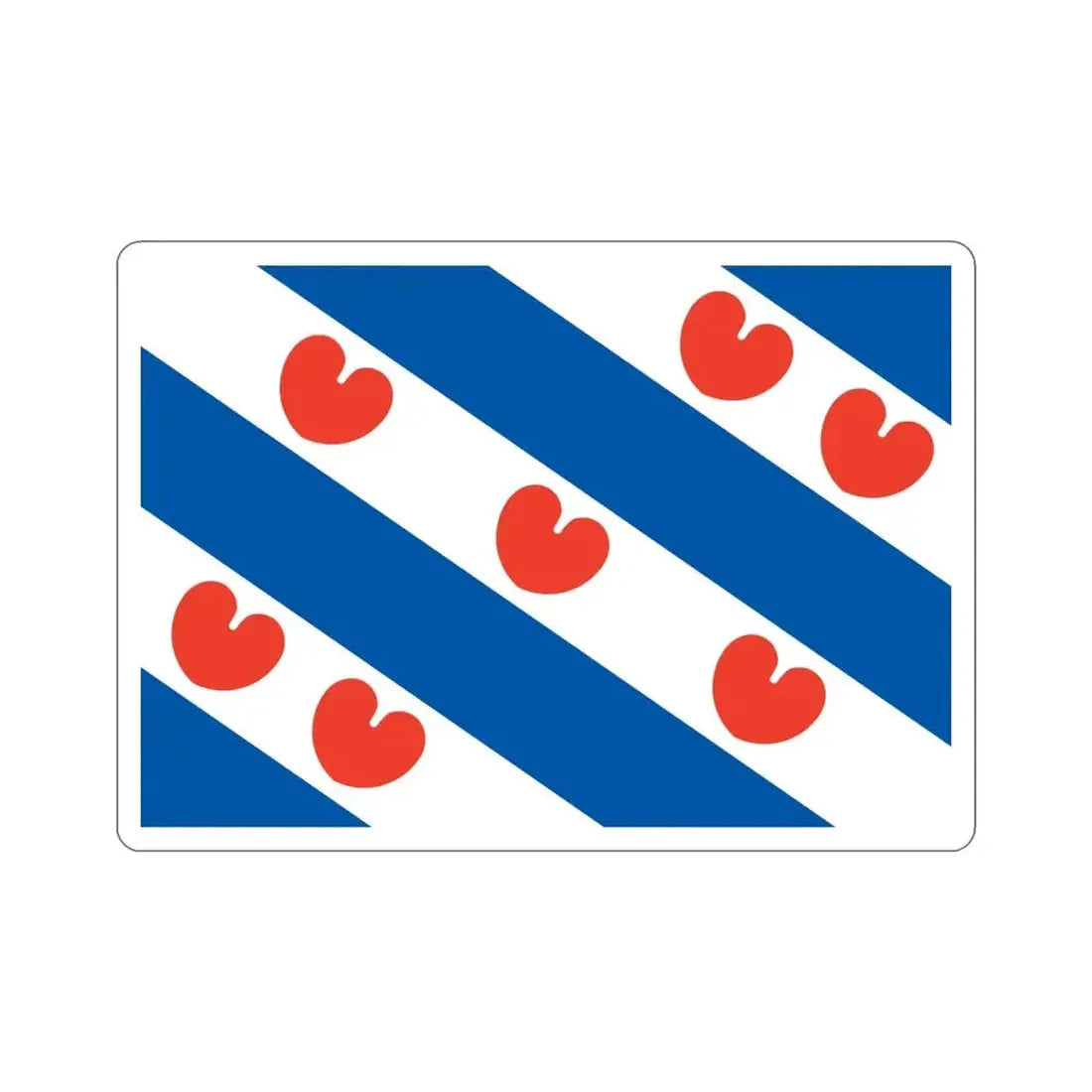 Flag of Friesland Netherlands STICKER Vinyl Die-Cut Decal - The Sticker Space