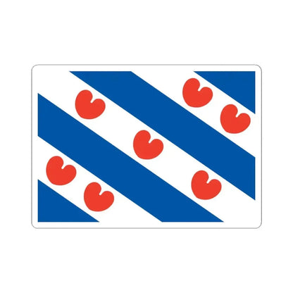Flag of Friesland Netherlands - STICKER Vinyl Kiss-Cut Decal 3 Inch White - The Sticker Space