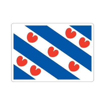 Flag of Friesland Netherlands - STICKER Vinyl Kiss-Cut Decal 4 Inch White - The Sticker Space