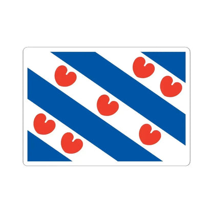 Flag of Friesland Netherlands - STICKER Vinyl Kiss-Cut Decal 6 Inch White - The Sticker Space