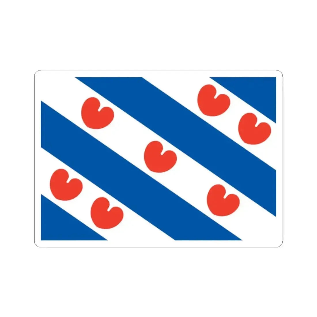 Flag of Friesland Netherlands - STICKER Vinyl Kiss-Cut Decal - The Sticker Space