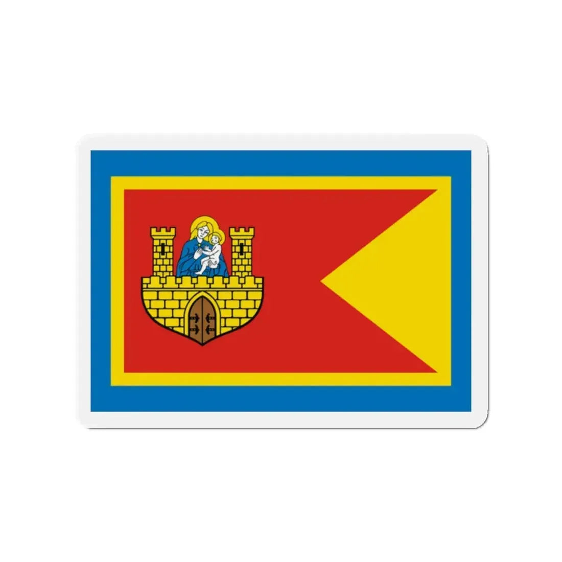 Flag of Frombork Poland - Refrigerator Magnet 2 Inch - The Sticker Space