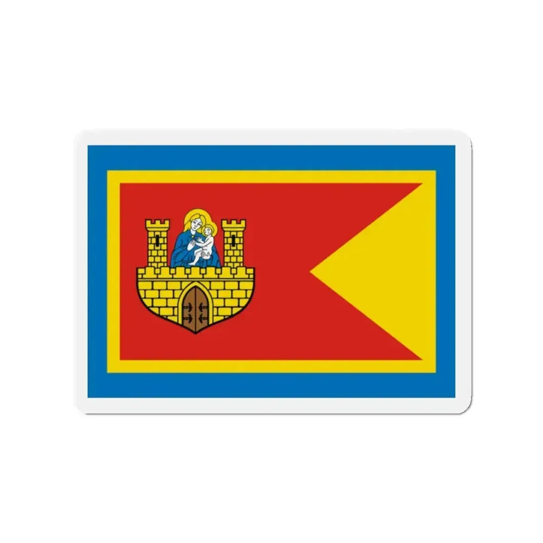 Flag of Frombork Poland - Refrigerator Magnet - The Sticker Space