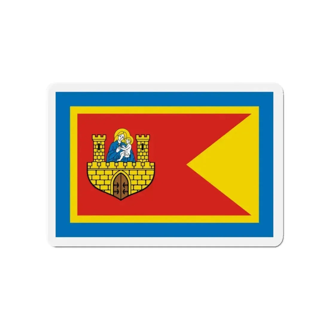 Flag of Frombork Poland - Refrigerator Magnet - The Sticker Space