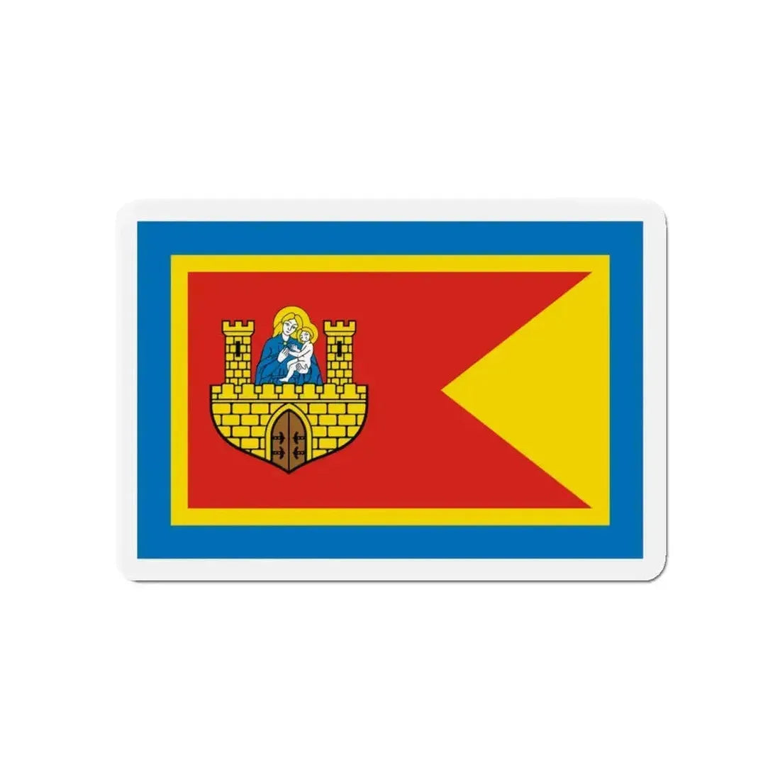 Flag of Frombork Poland - Refrigerator Magnet - The Sticker Space