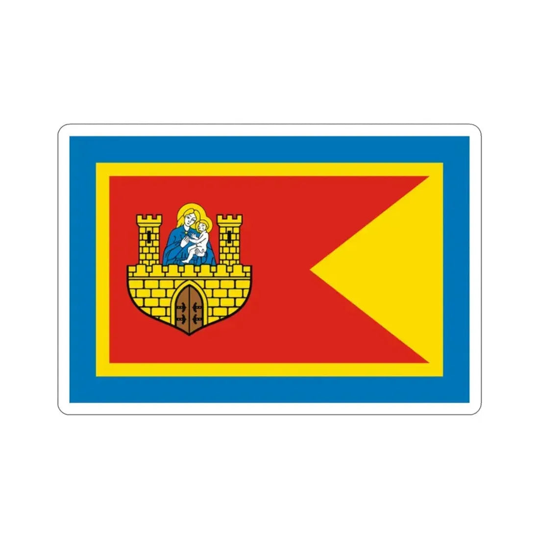 Flag of Frombork Poland STICKER Vinyl Die-Cut Decal 2 Inch - The Sticker Space