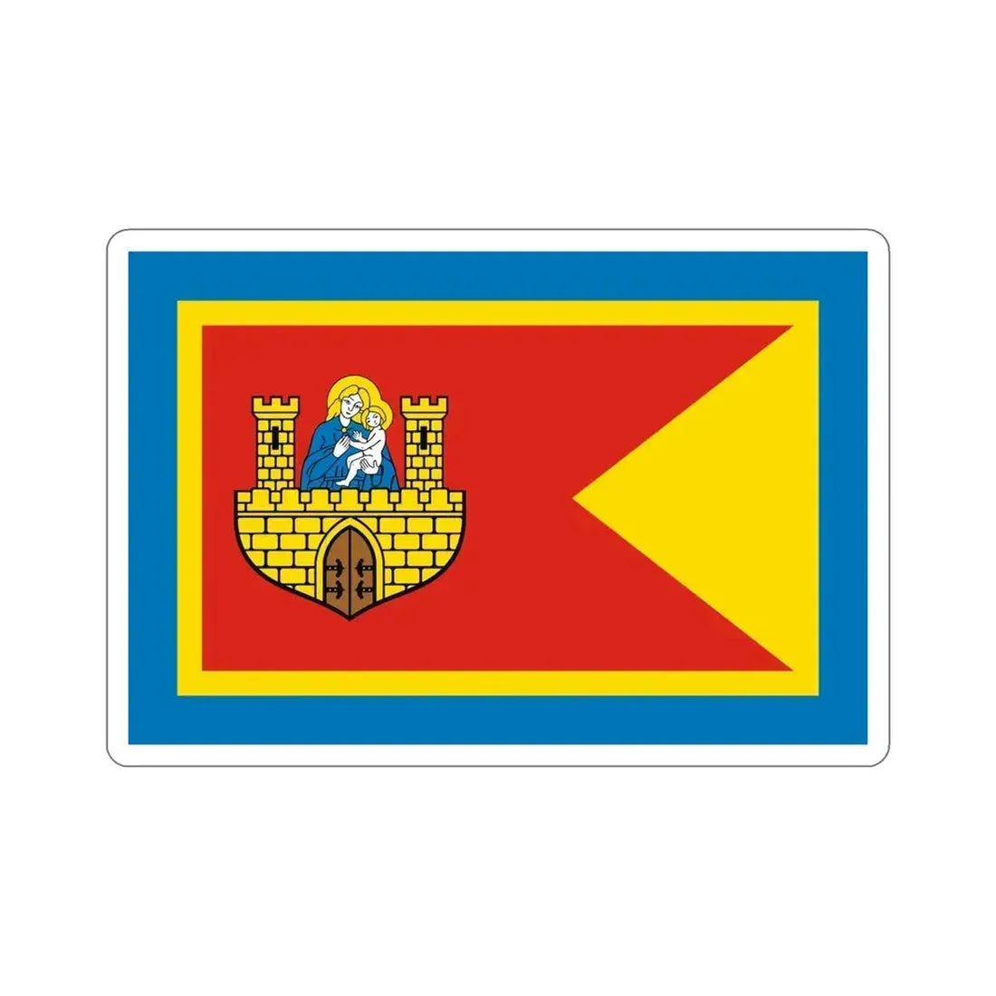 Flag of Frombork Poland STICKER Vinyl Die-Cut Decal 6 Inch - The Sticker Space