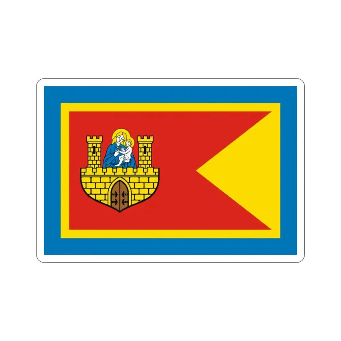 Flag of Frombork Poland STICKER Vinyl Die-Cut Decal - The Sticker Space