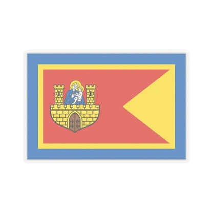 Flag of Frombork Poland - STICKER Vinyl Kiss-Cut Decal 2 Inch Transparent - The Sticker Space