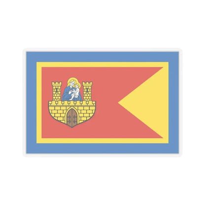 Flag of Frombork Poland - STICKER Vinyl Kiss-Cut Decal 3 Inch Transparent - The Sticker Space