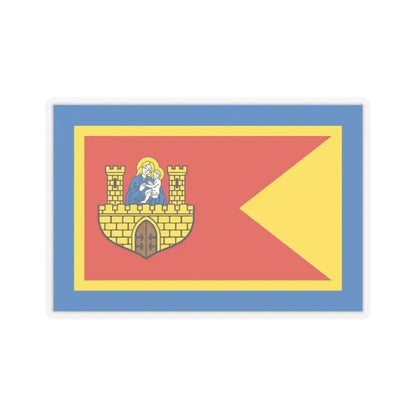 Flag of Frombork Poland - STICKER Vinyl Kiss-Cut Decal 4 Inch Transparent - The Sticker Space