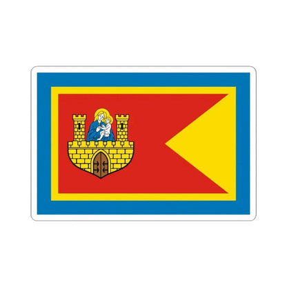 Flag of Frombork Poland - STICKER Vinyl Kiss-Cut Decal 4 Inch White - The Sticker Space