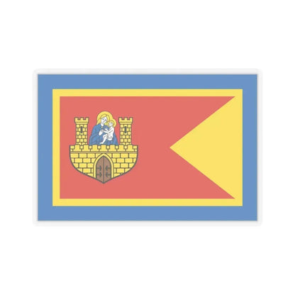 Flag of Frombork Poland - STICKER Vinyl Kiss-Cut Decal 6 Inch Transparent - The Sticker Space