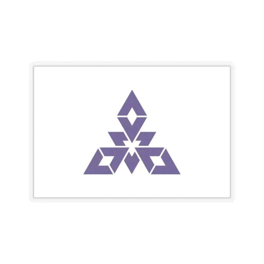 Flag of Fukuoka City Japan - STICKER Vinyl Kiss-Cut Decal 2 Inch Transparent - The Sticker Space