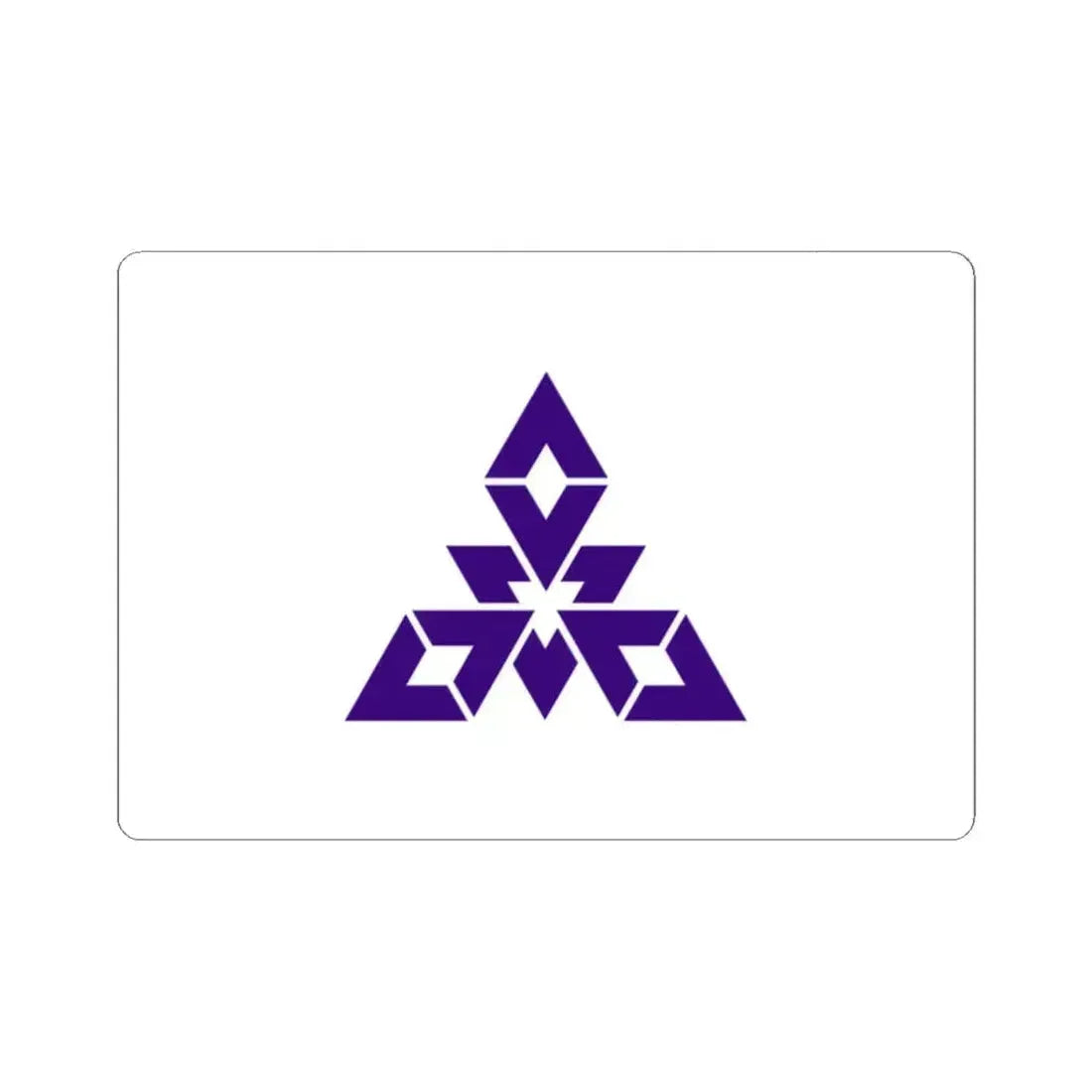 Flag of Fukuoka City Japan - STICKER Vinyl Kiss-Cut Decal 2 Inch White - The Sticker Space