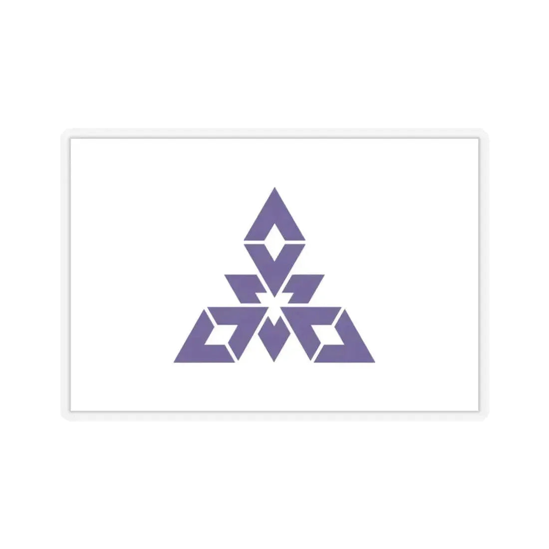 Flag of Fukuoka City Japan - STICKER Vinyl Kiss-Cut Decal 3 Inch Transparent - The Sticker Space