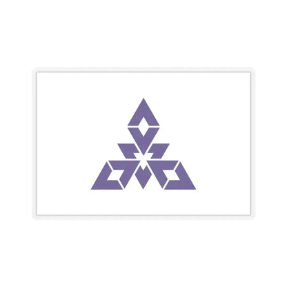 Flag of Fukuoka City Japan - STICKER Vinyl Kiss-Cut Decal 3 Inch Transparent - The Sticker Space