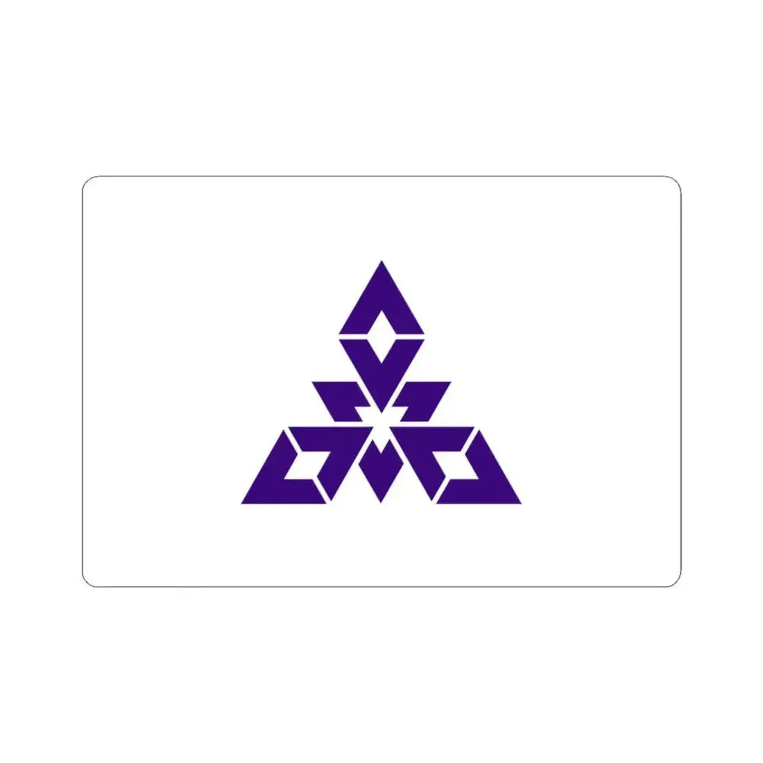 Flag of Fukuoka City Japan - STICKER Vinyl Kiss-Cut Decal 3 Inch White - The Sticker Space