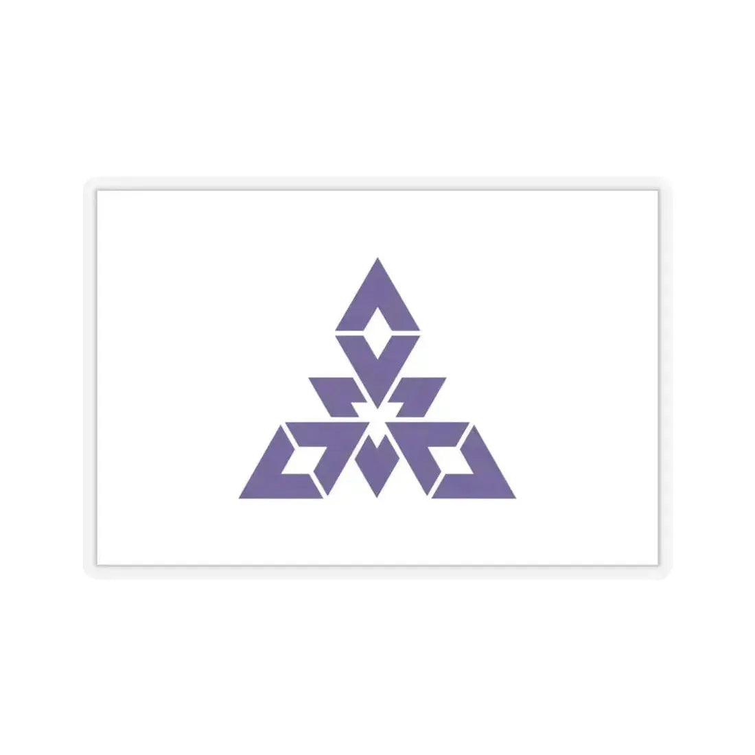 Flag of Fukuoka City Japan - STICKER Vinyl Kiss-Cut Decal 4 Inch Transparent - The Sticker Space