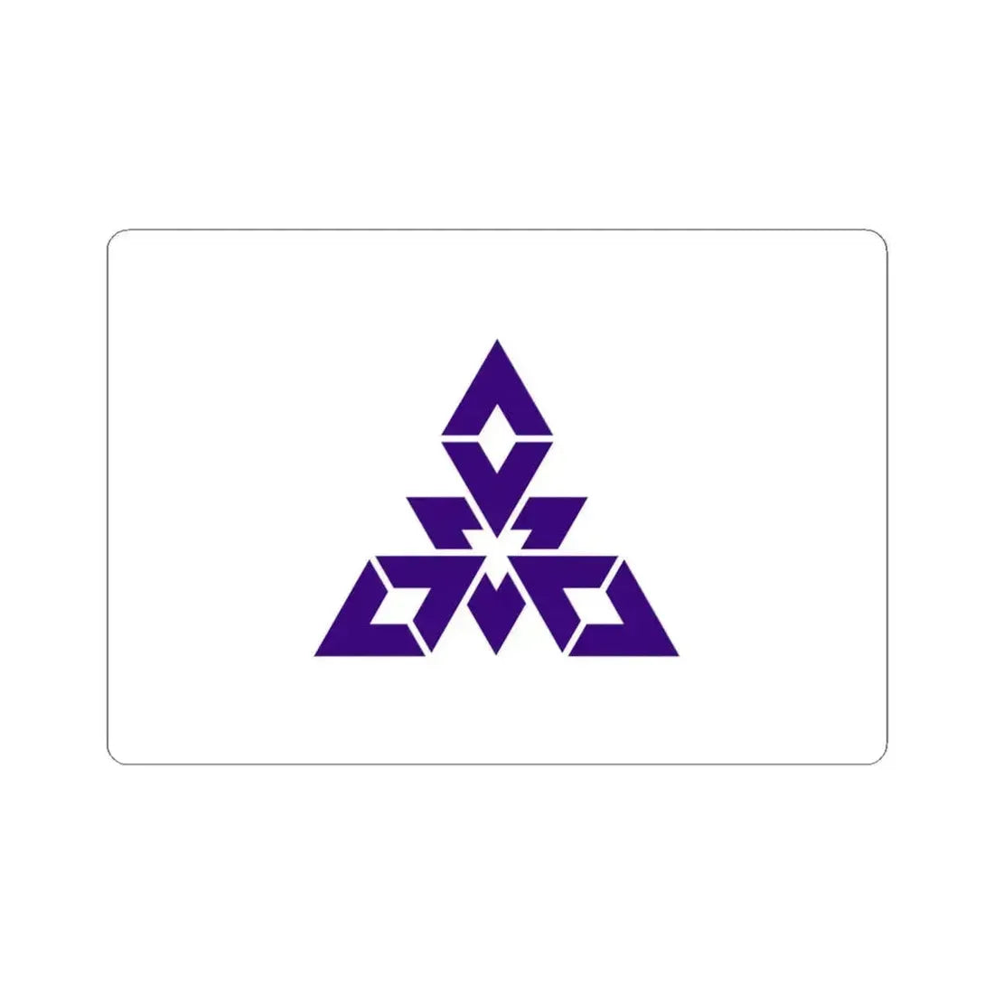 Flag of Fukuoka City Japan - STICKER Vinyl Kiss-Cut Decal 4 Inch White - The Sticker Space