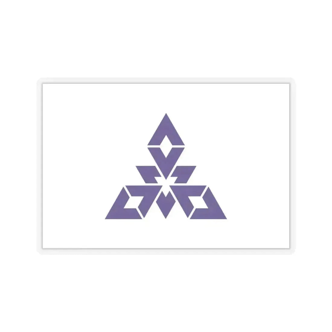 Flag of Fukuoka City Japan - STICKER Vinyl Kiss-Cut Decal 6 Inch Transparent - The Sticker Space