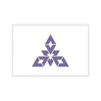 Flag of Fukuoka City Japan - STICKER Vinyl Kiss-Cut Decal 6 Inch Transparent - The Sticker Space