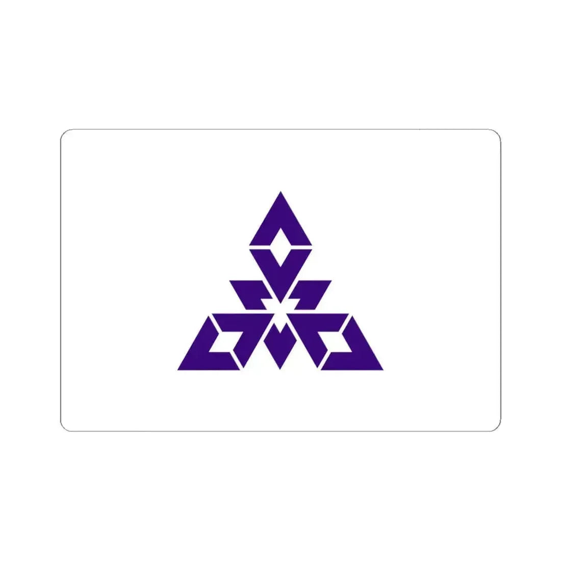 Flag of Fukuoka City Japan - STICKER Vinyl Kiss-Cut Decal 6 Inch White - The Sticker Space