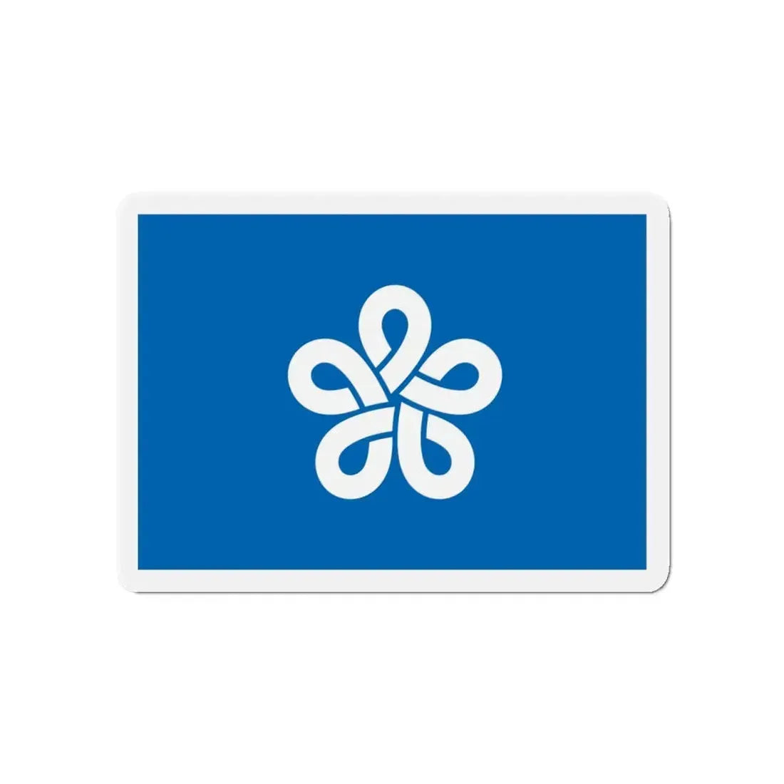 Flag of Fukuoka Prefecture Japan - Refrigerator Magnet 4 Inch - The Sticker Space