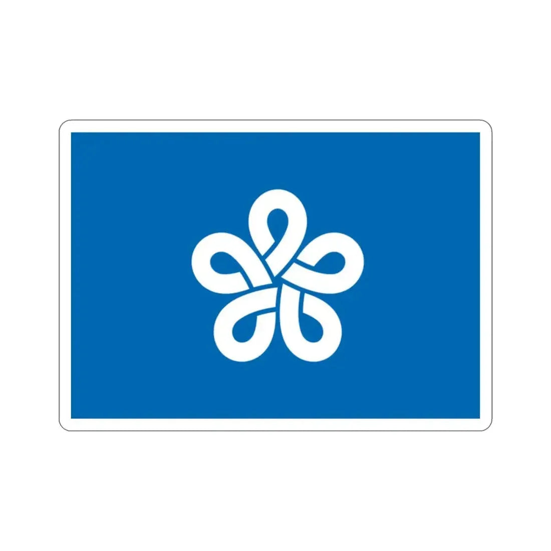 Flag of Fukuoka Prefecture Japan STICKER Vinyl Die-Cut Decal 2 Inch - The Sticker Space