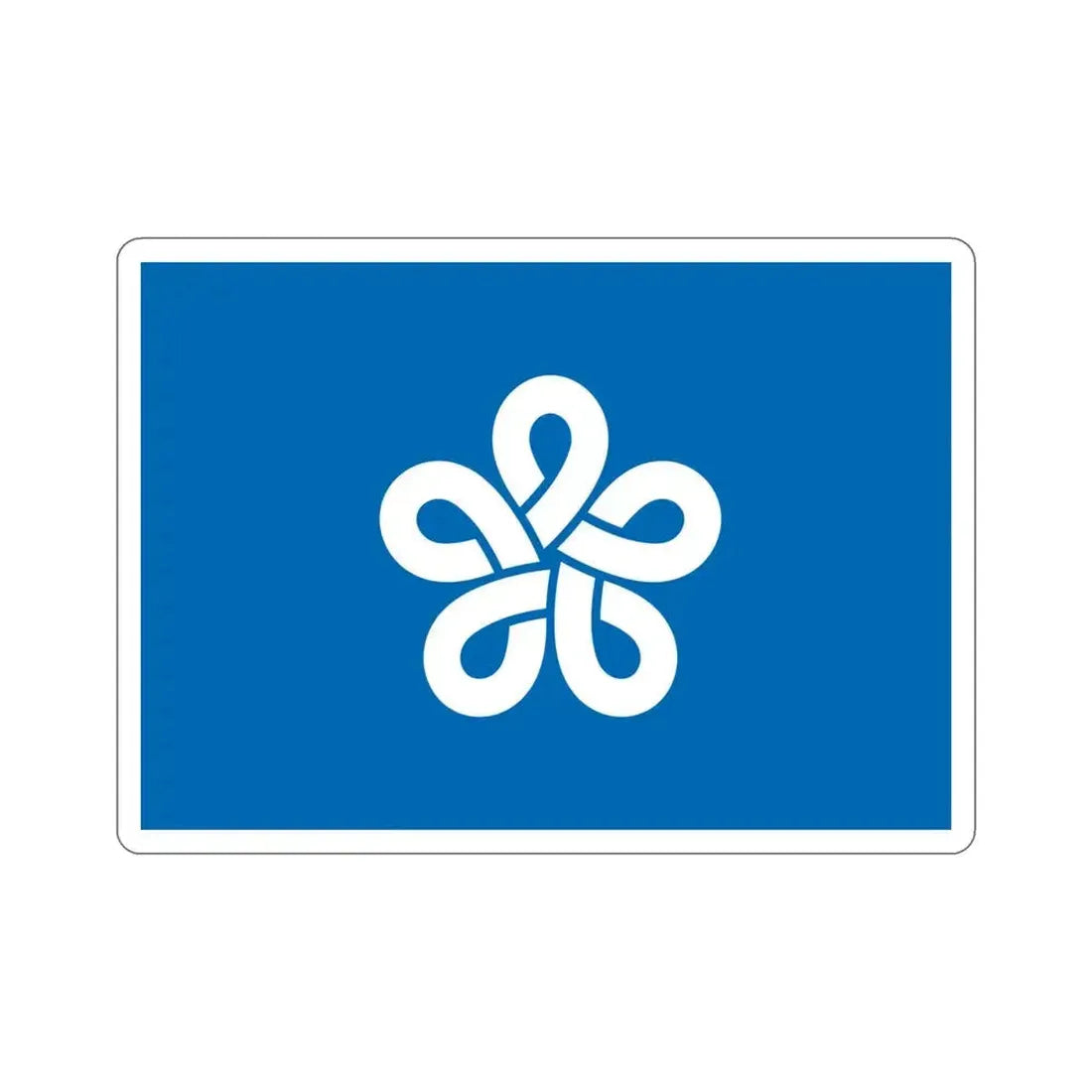 Flag of Fukuoka Prefecture Japan STICKER Vinyl Die-Cut Decal 4 Inch - The Sticker Space