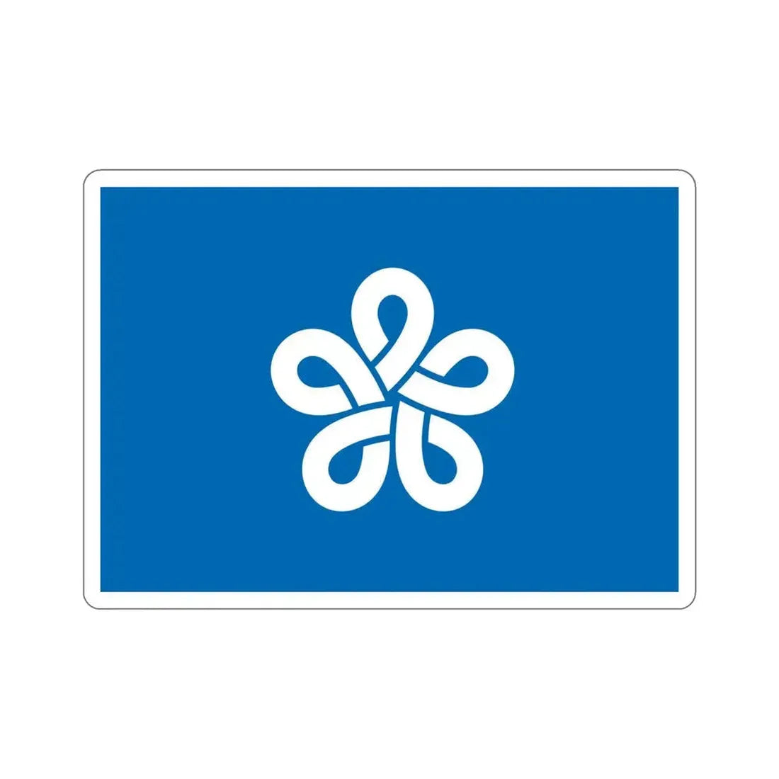Flag of Fukuoka Prefecture Japan STICKER Vinyl Die-Cut Decal 6 Inch - The Sticker Space