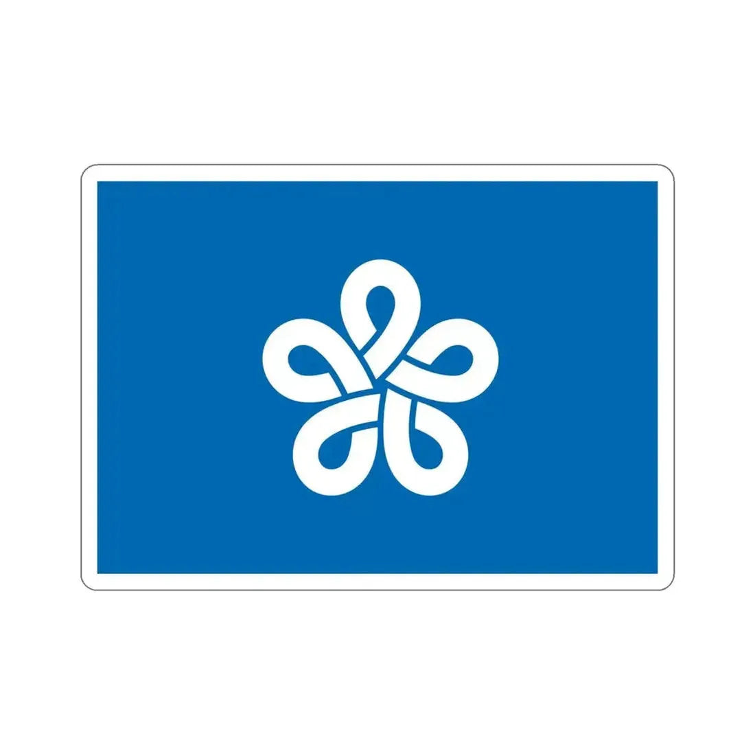 Flag of Fukuoka Prefecture Japan STICKER Vinyl Die-Cut Decal - The Sticker Space
