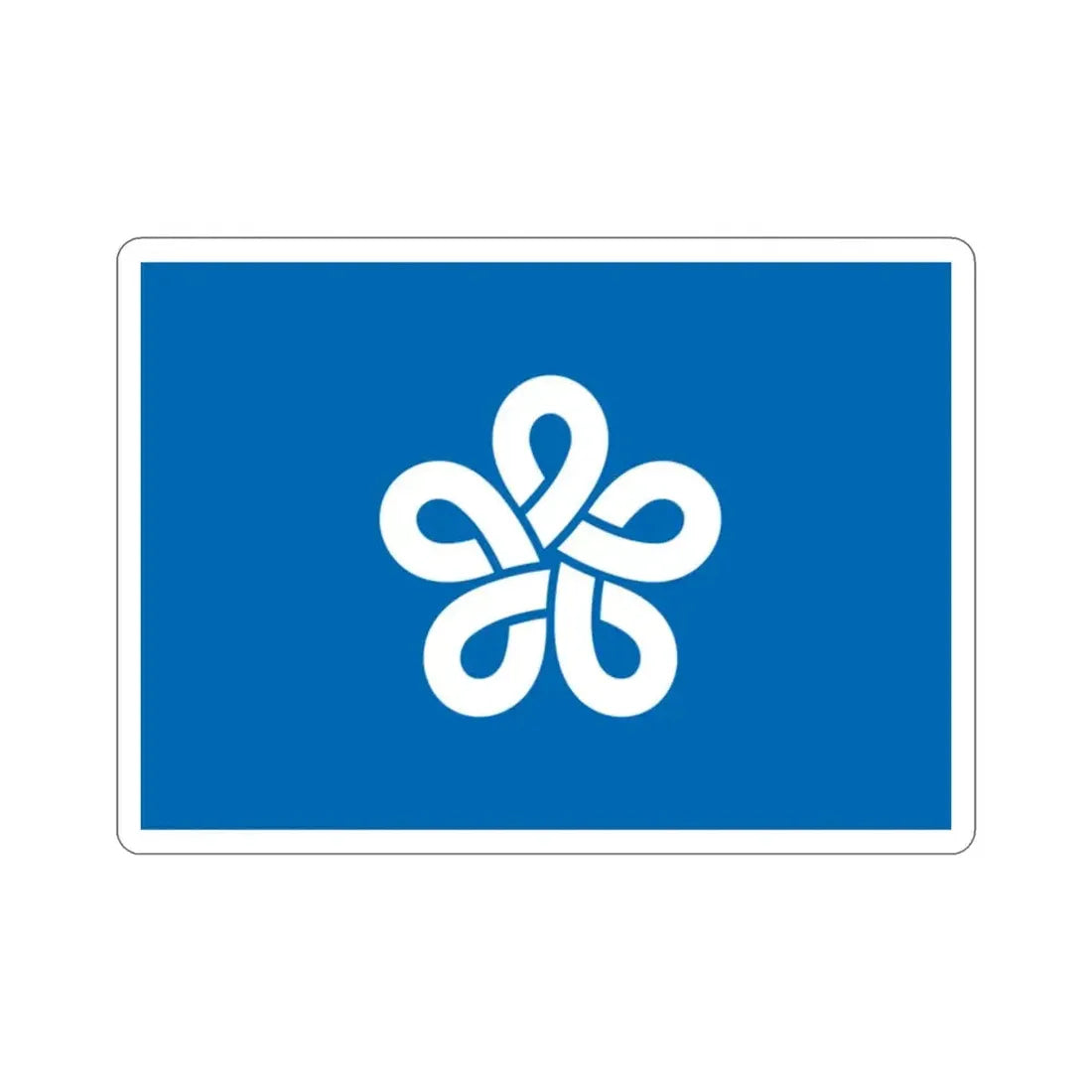 Flag of Fukuoka Prefecture Japan STICKER Vinyl Die-Cut Decal - The Sticker Space