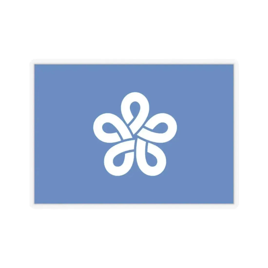 Flag of Fukuoka Prefecture Japan - STICKER Vinyl Kiss-Cut Decal 2 Inch Transparent - The Sticker Space