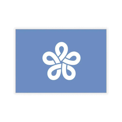 Flag of Fukuoka Prefecture Japan - STICKER Vinyl Kiss-Cut Decal 2 Inch Transparent - The Sticker Space