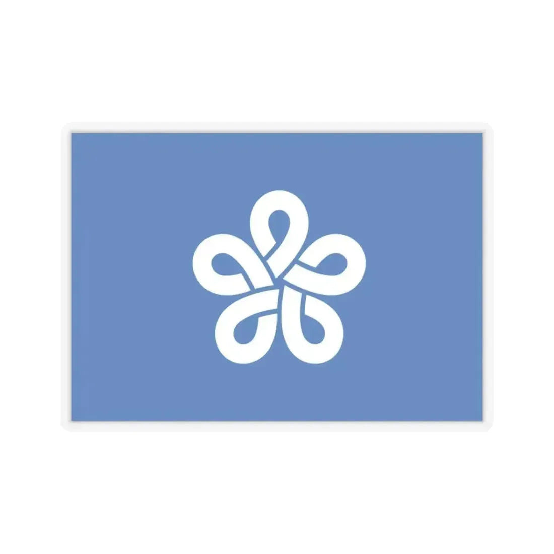 Flag of Fukuoka Prefecture Japan - STICKER Vinyl Kiss-Cut Decal 3 Inch Transparent - The Sticker Space