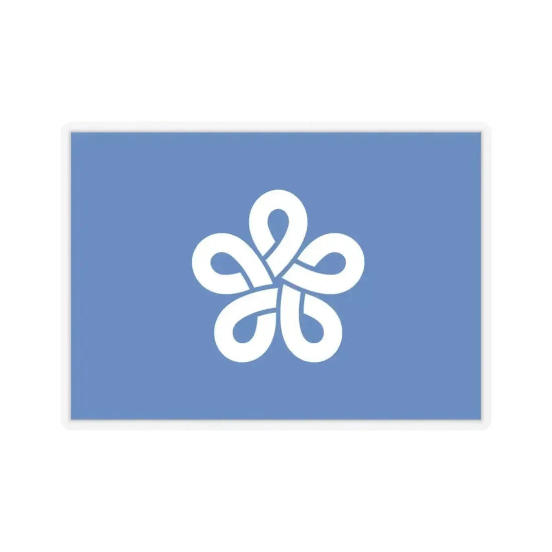 Flag of Fukuoka Prefecture Japan - STICKER Vinyl Kiss-Cut Decal 4 Inch Transparent - The Sticker Space