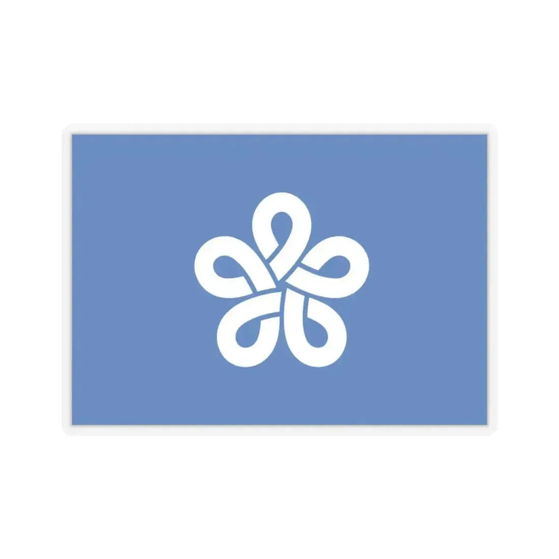Flag of Fukuoka Prefecture Japan - STICKER Vinyl Kiss-Cut Decal 6 Inch Transparent - The Sticker Space