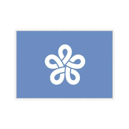 Flag of Fukuoka Prefecture Japan - STICKER Vinyl Kiss-Cut Decal 6 Inch Transparent - The Sticker Space