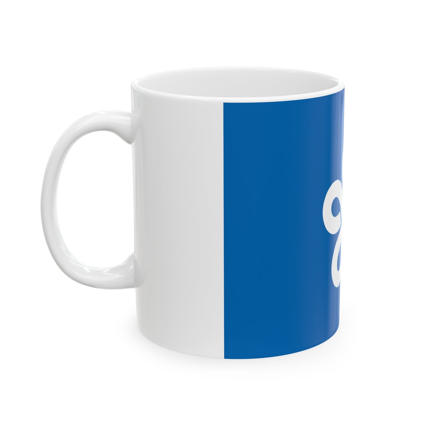 Flag of Fukuoka Prefecture Japan - White Coffee Mug-The Sticker Space