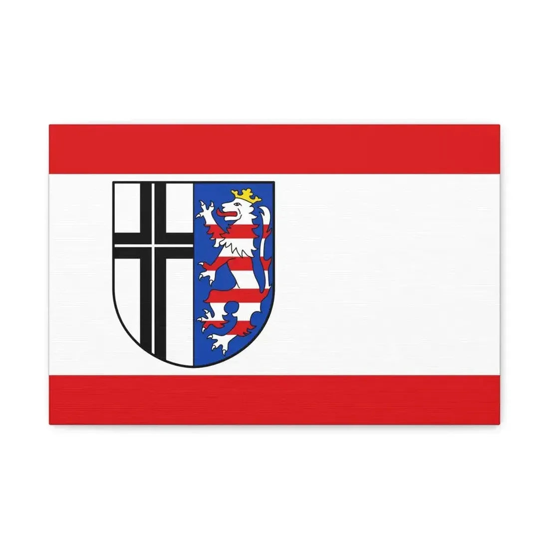 Flag of Fulda Germany - Canvas Wall Art 18″ x 12″ 1.25" - The Sticker Space