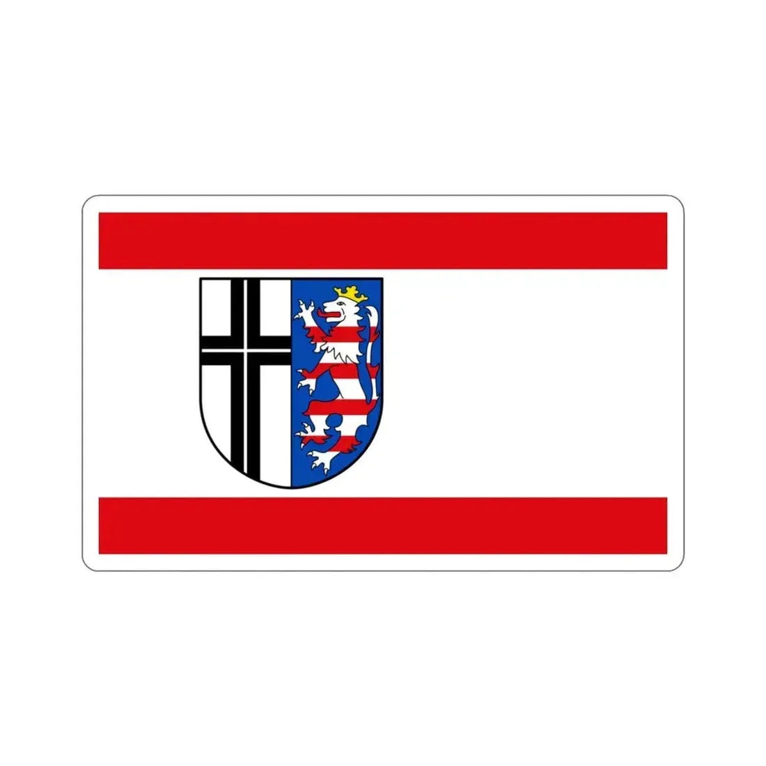 Flag of Fulda Germany STICKER Vinyl Die-Cut Decal 3 Inch - The Sticker Space