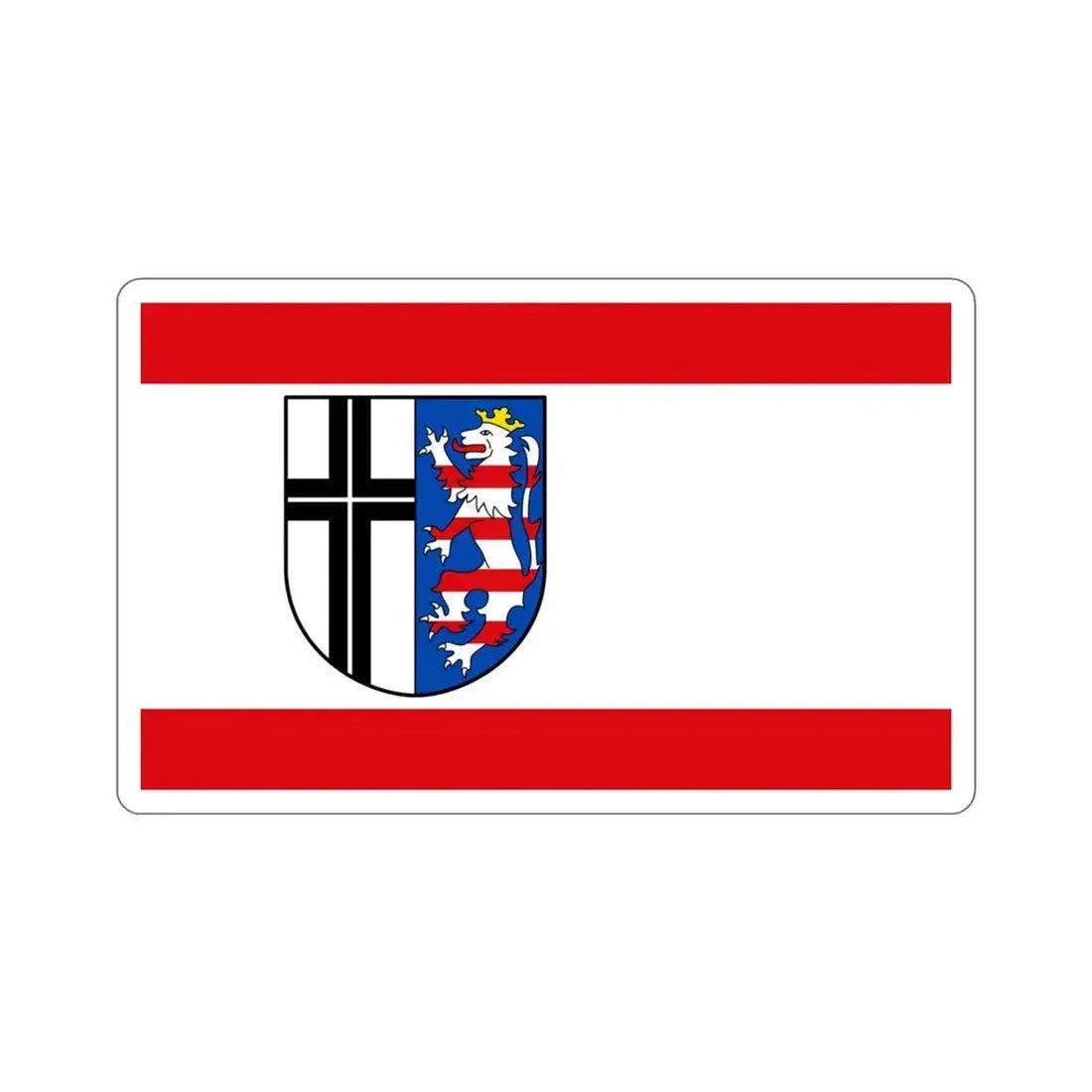 Flag of Fulda Germany STICKER Vinyl Die-Cut Decal 4 Inch - The Sticker Space