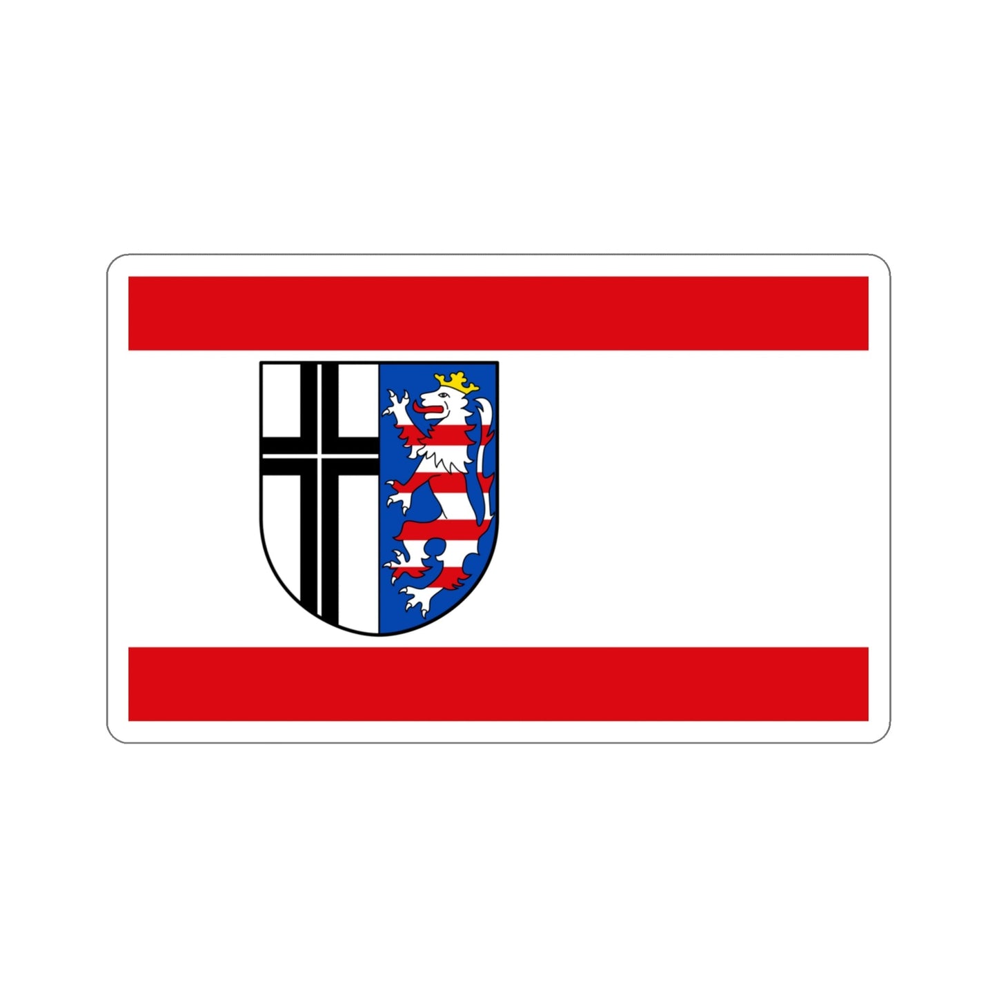 Flag of Fulda Germany STICKER Vinyl Die-Cut Decal-4 Inch-The Sticker Space