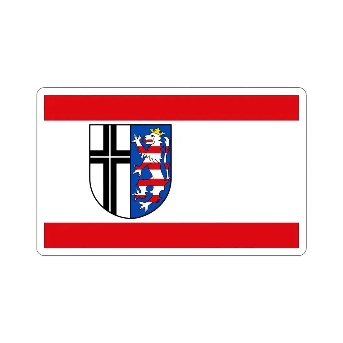 Flag of Fulda Germany STICKER Vinyl Die-Cut Decal 5 Inch - The Sticker Space