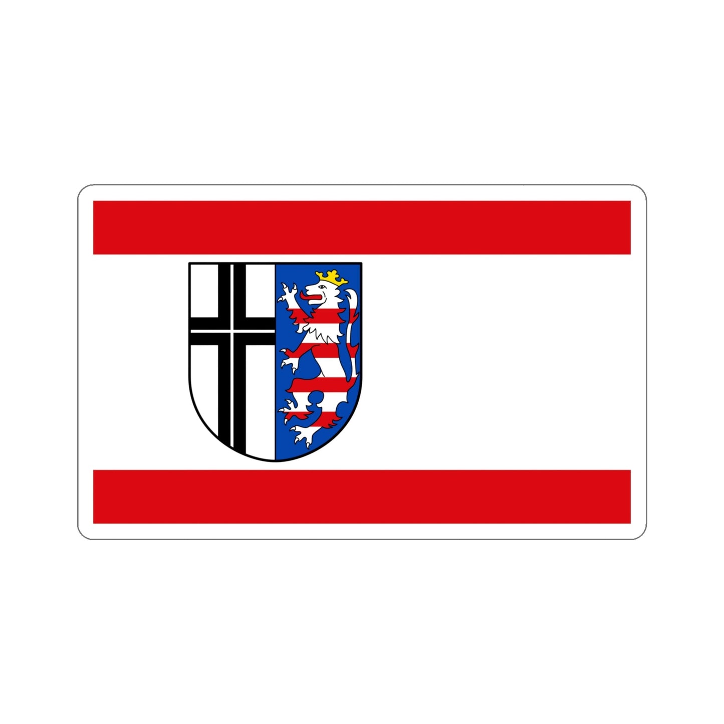 Flag of Fulda Germany STICKER Vinyl Die-Cut Decal-5 Inch-The Sticker Space